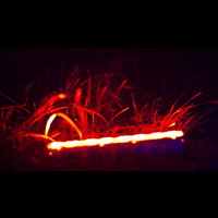 Colored light in the grass