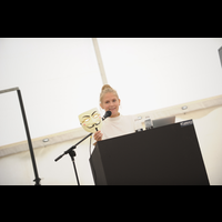 Emma Holten speaking at BornHack 2016